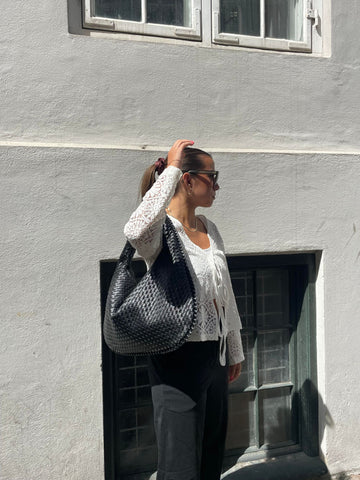 VEGAN LEATHER BOTTEGA DUPE TOTE BAG
