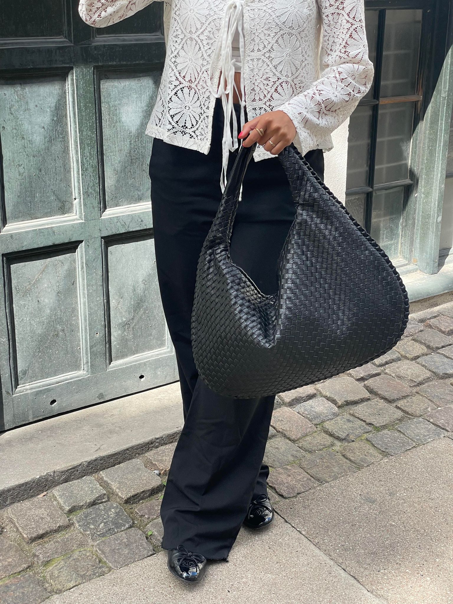 VEGAN LEATHER BOTTEGA DUPE TOTE BAG