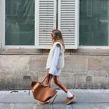 VINTAGE LEATHERLOOK TOTE BAG