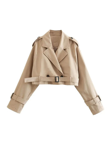 VERONA CROPPED TRENCH JACKET
