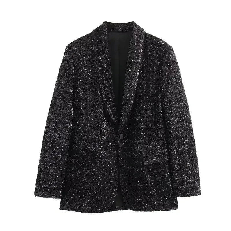 JACQUELINE BLACK SEQUIN JACKET