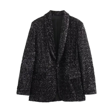 JACQUELINE BLACK SEQUIN JACKET