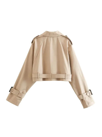 VERONA CROPPED TRENCH JACKET