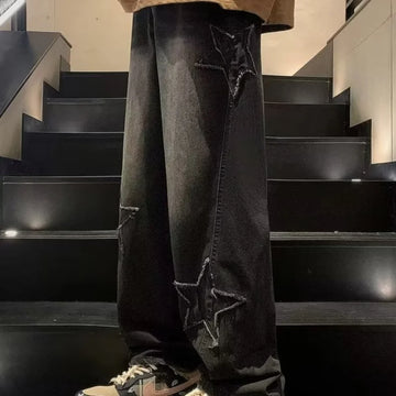 STARRY WIDE LEGGED Y2K PANTS