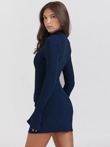 AMALIA NAVY MINI DRESS