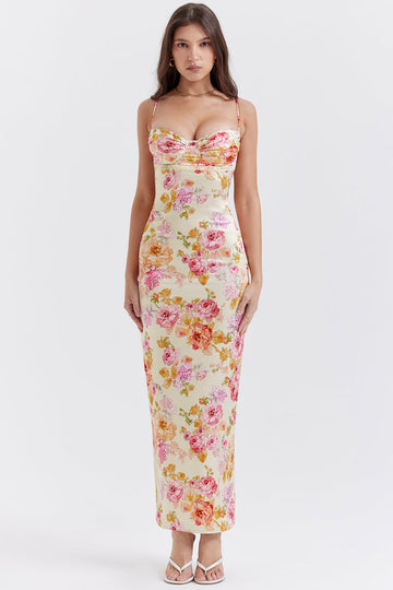 AMBER IVORY FLORAL DRESS