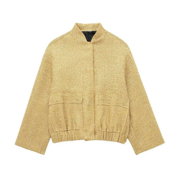 JACQUELINE GOLDEN SEQUIN JACKET
